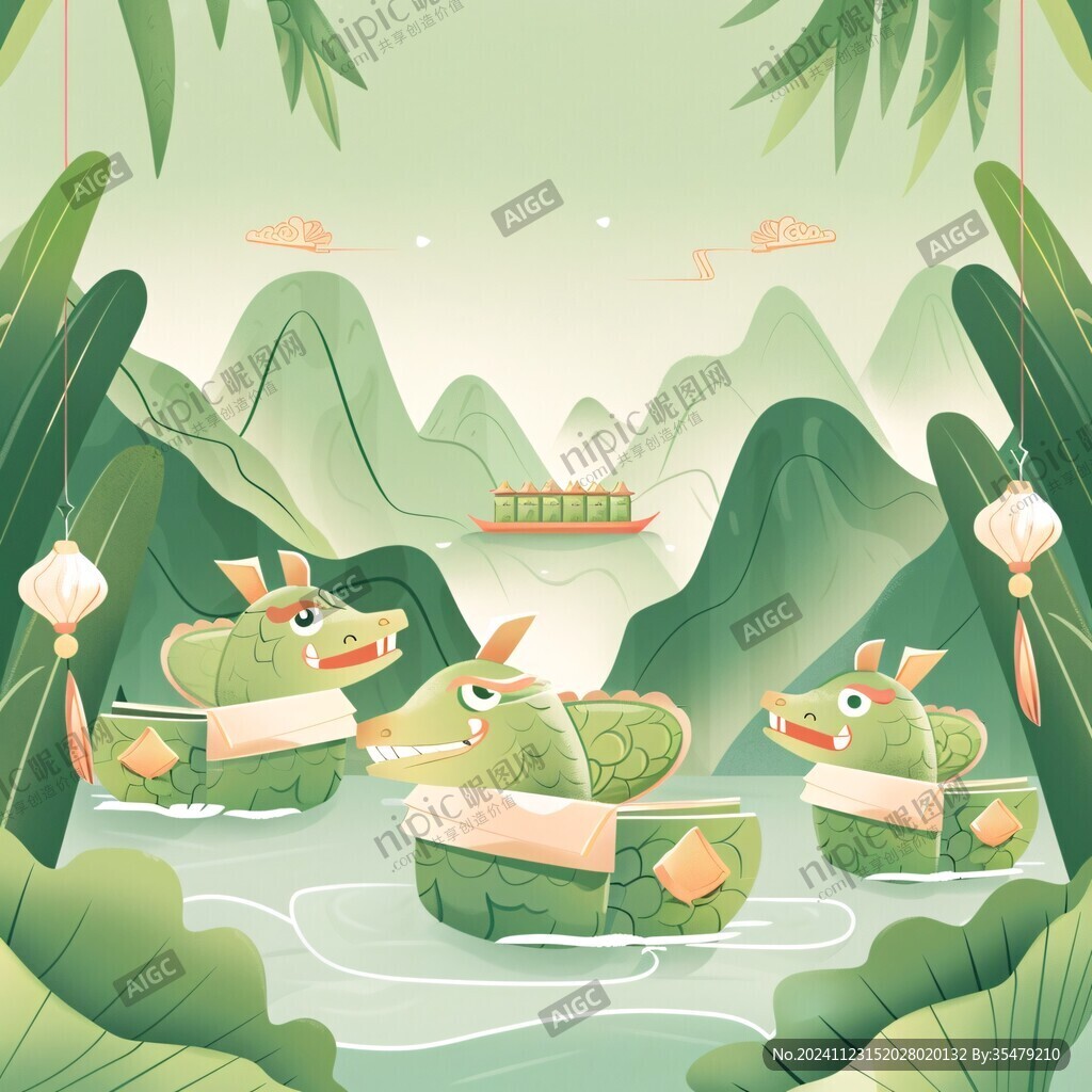 端午海报节日插画