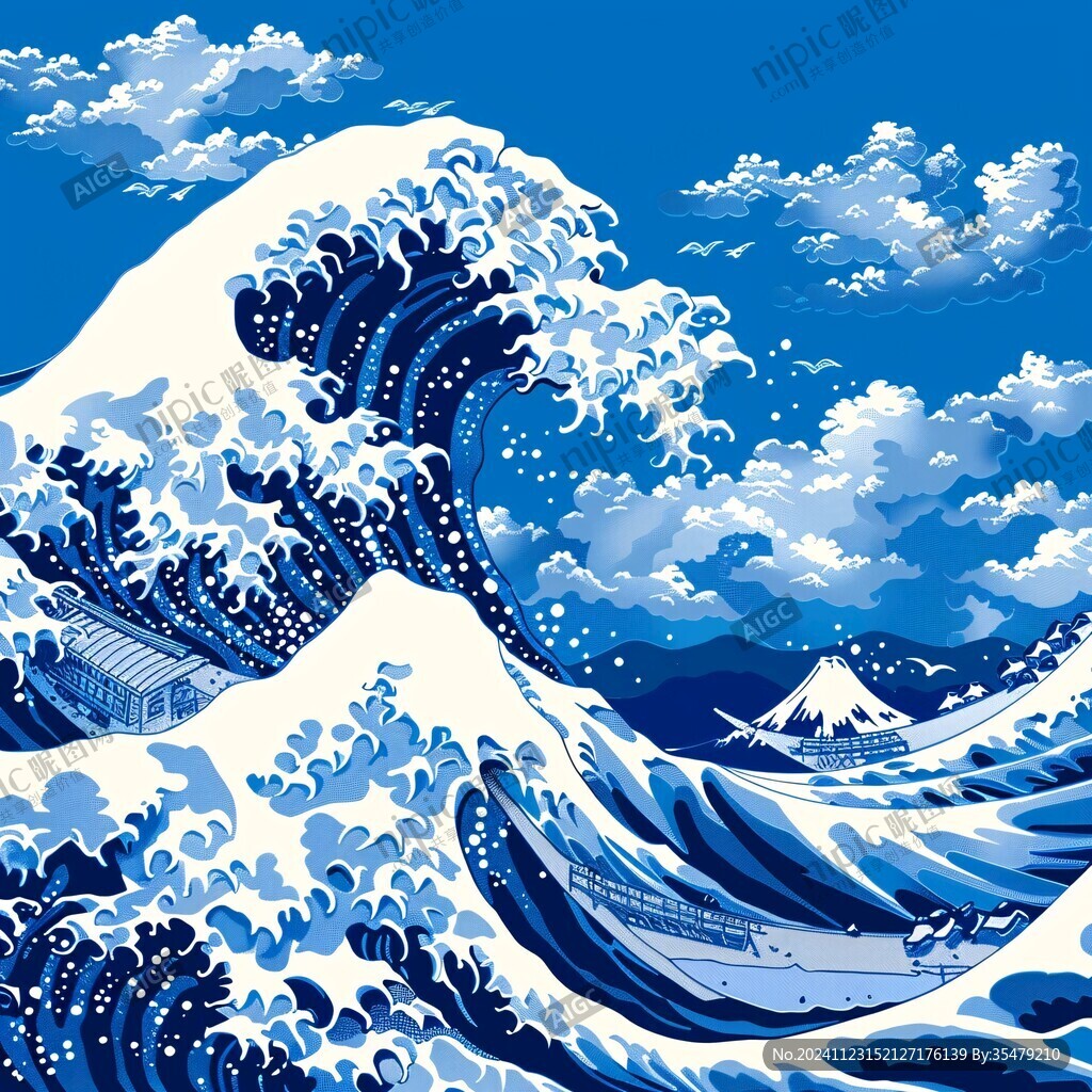 浮世绘海浪