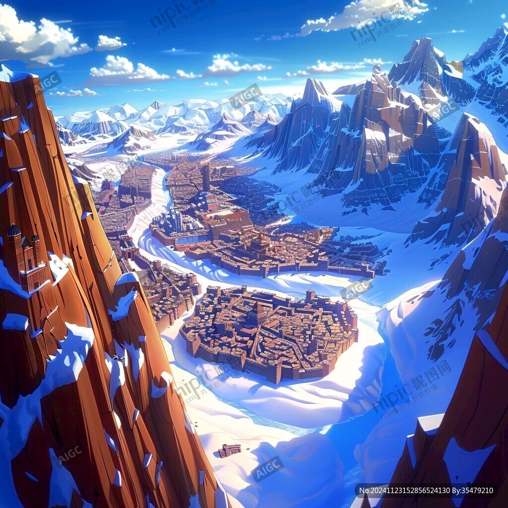 雪山原画