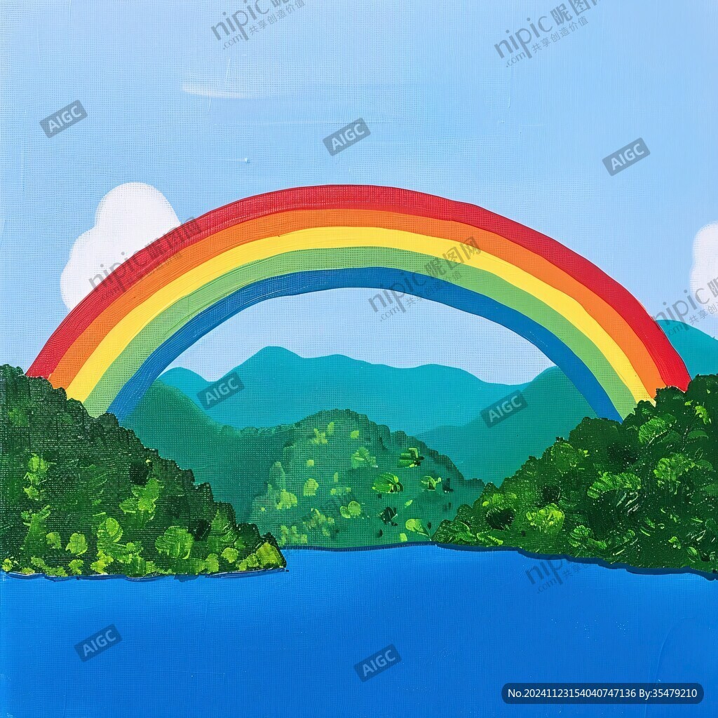 彩虹装饰画