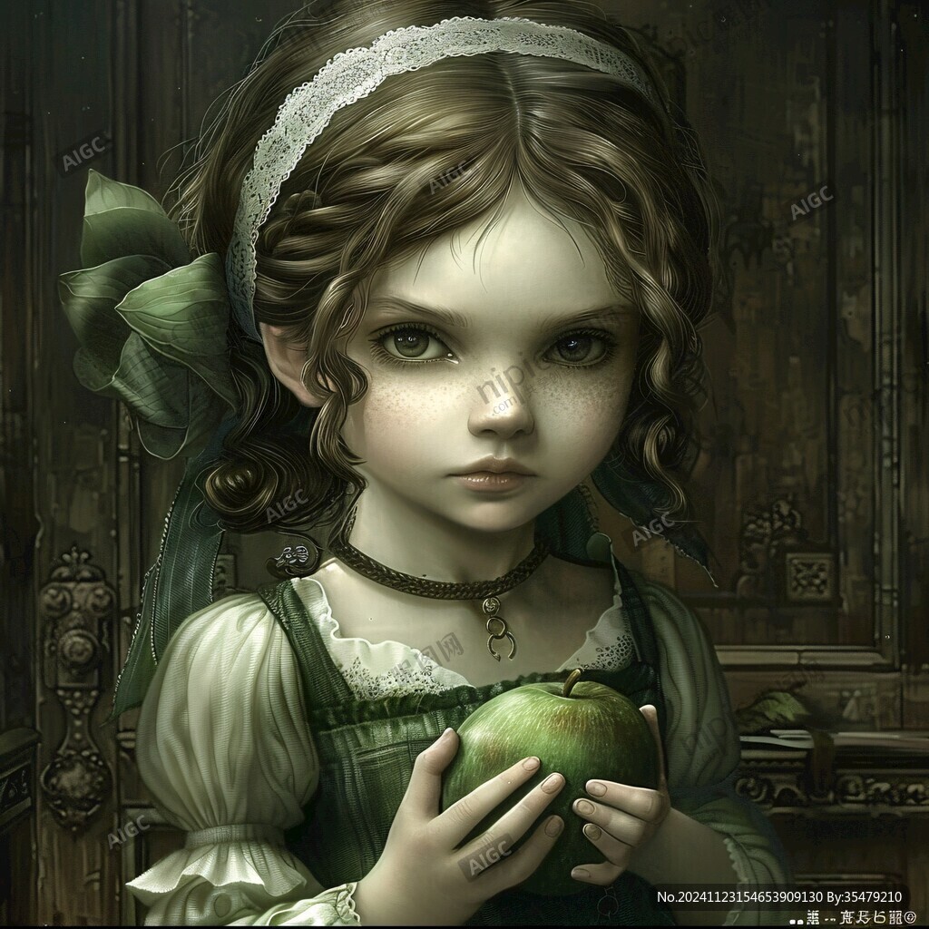 高精女孩原画稿