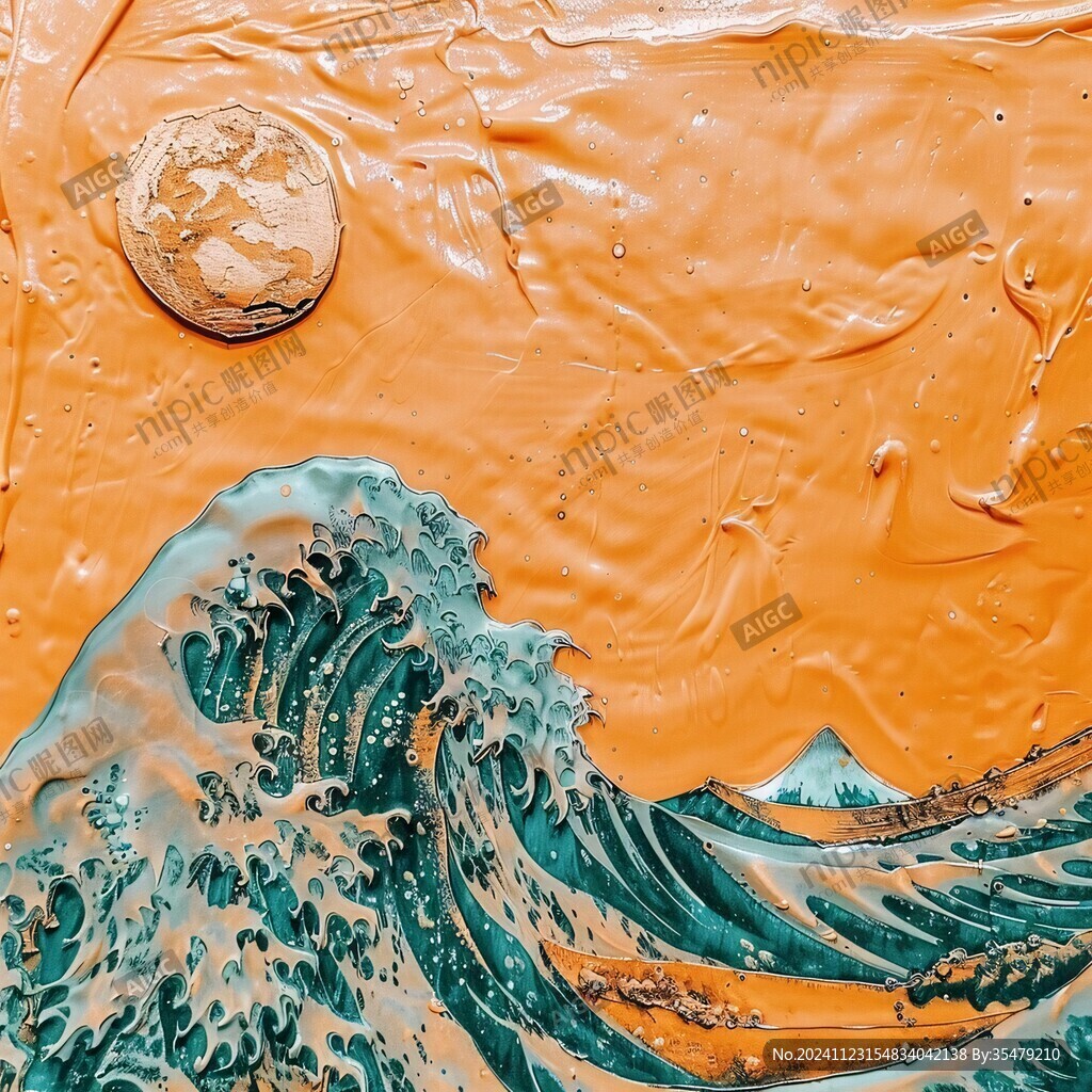 浪涛翻滚包装底纹