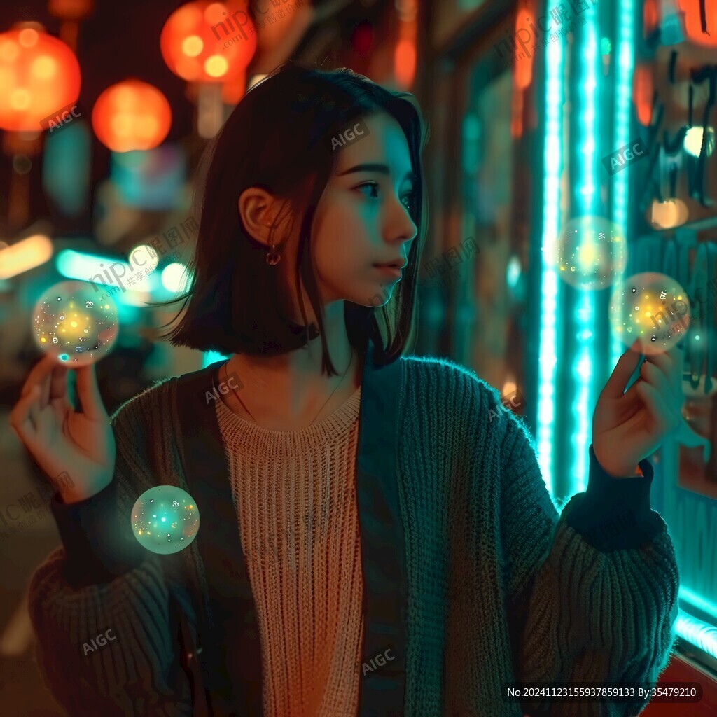 元宵节灯笼下
