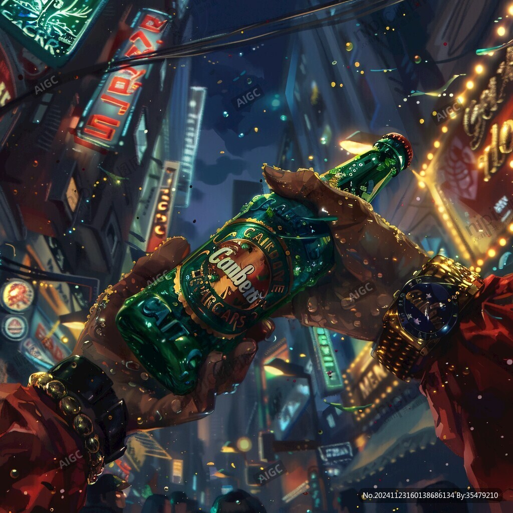 啤酒包装插画