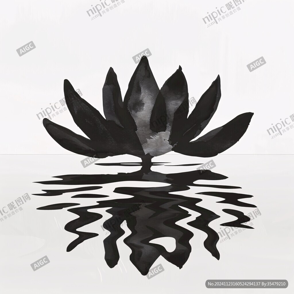 黑天鹅与荷花多重曝光