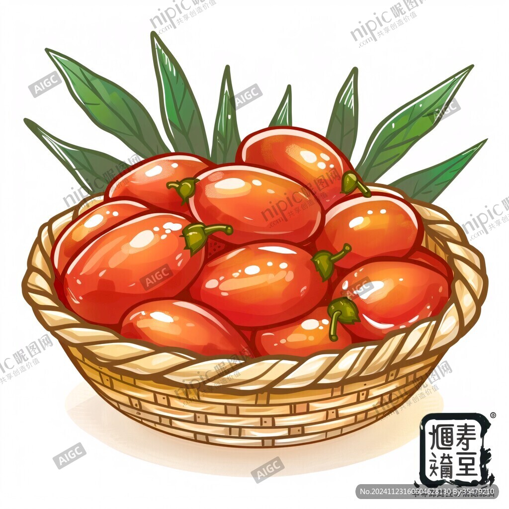 冰糖小番茄插画