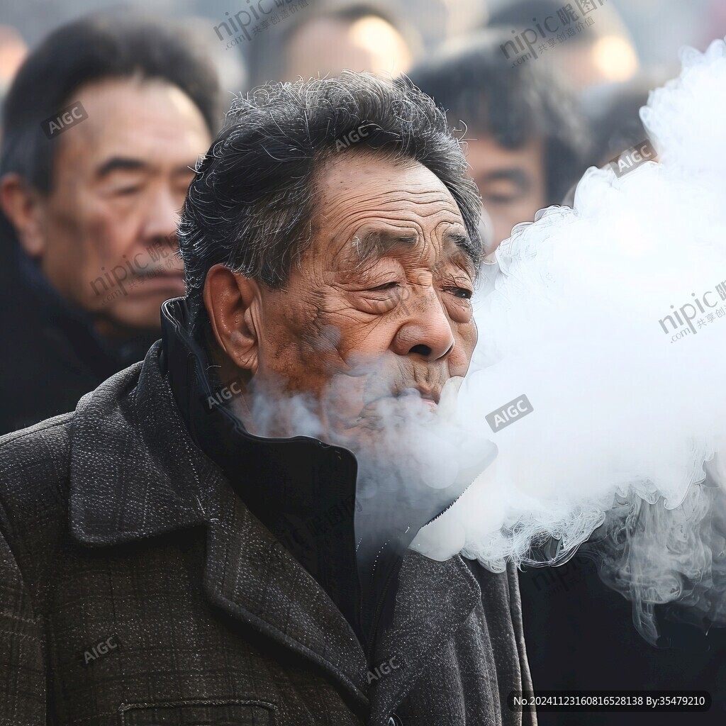 抽旱烟的大财主