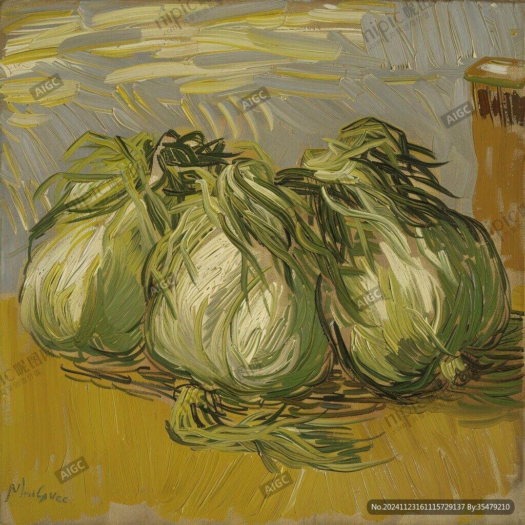 油画包包菜