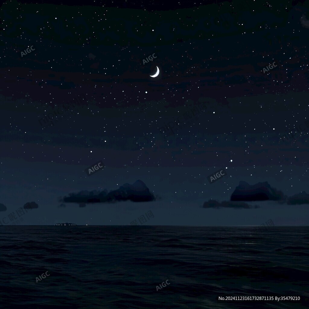 深夜的海面