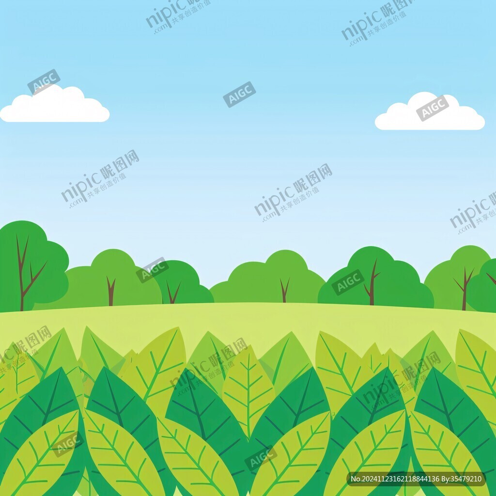 扁平风自然风景