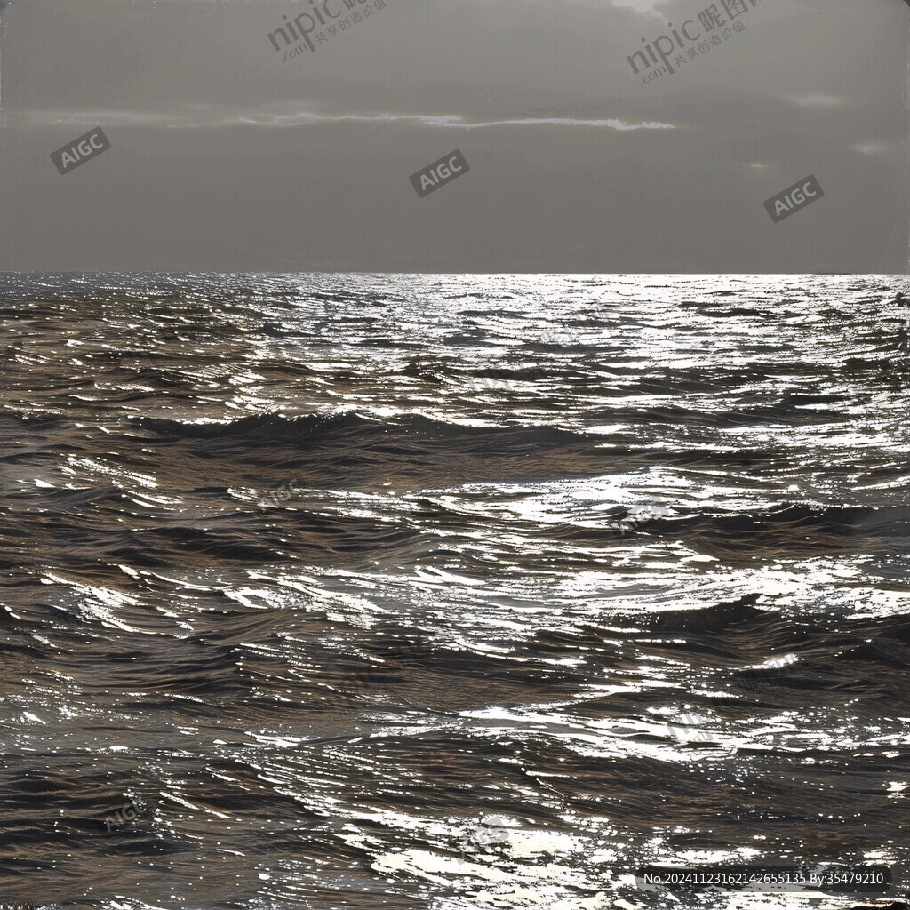 金色海面水面