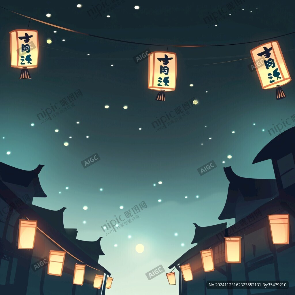 花灯节插画