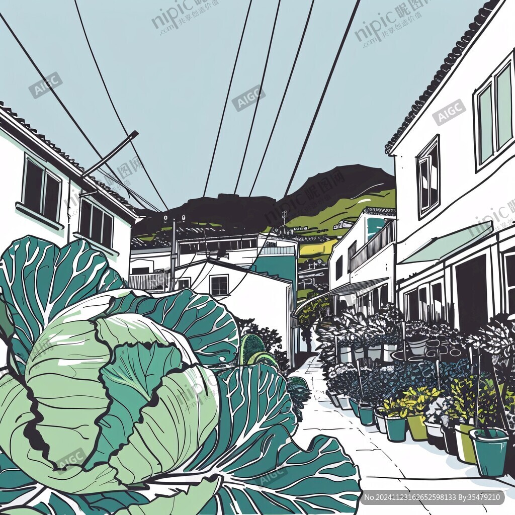 凉山建筑插画