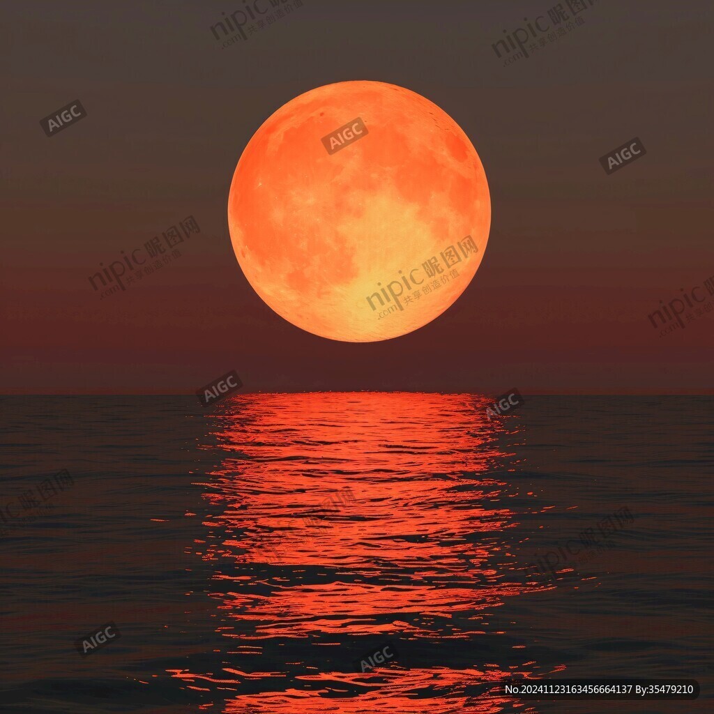 海中月