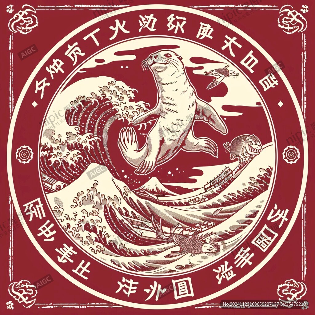 龙年文创印花图案