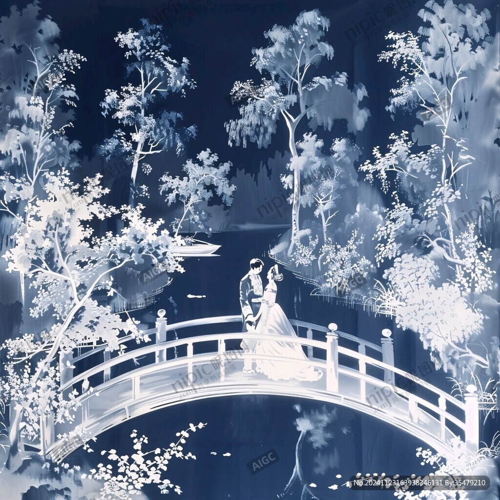 爱晚亭插画
