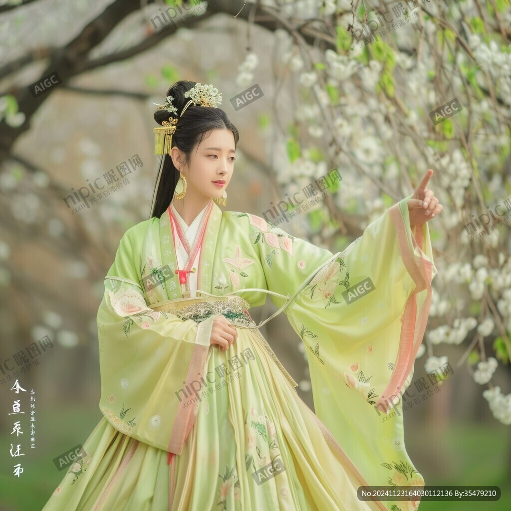 杏花微雨汉服