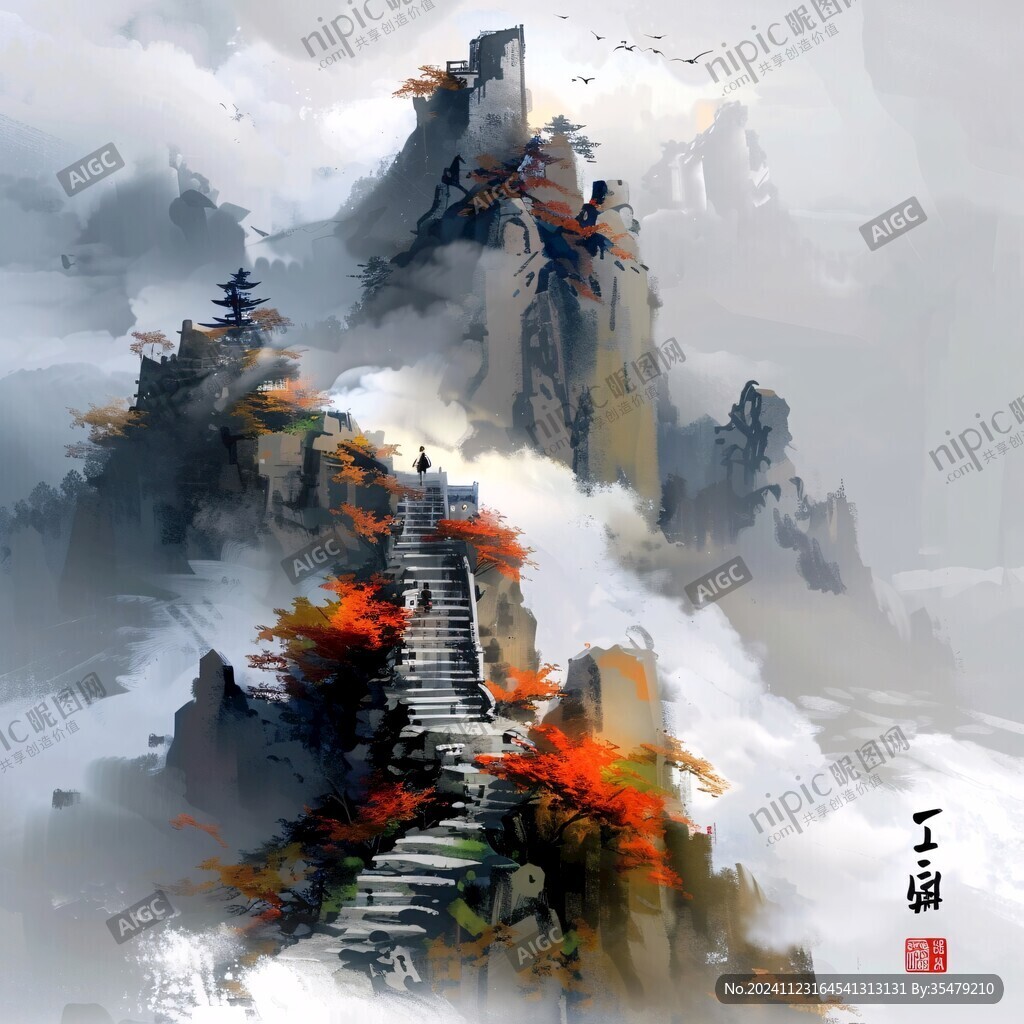 武当山插画