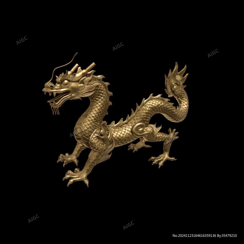 金色龙形图