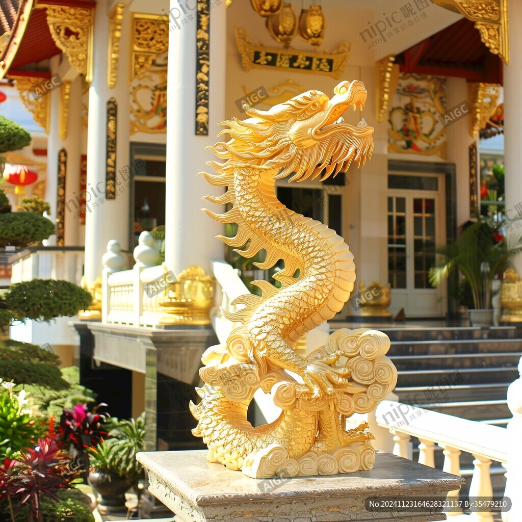 傣族神龙雕塑