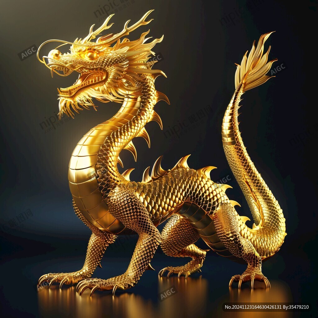 金色龙形图