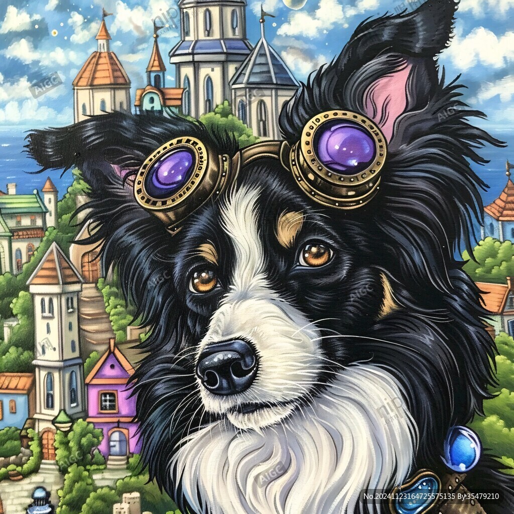 插画边牧