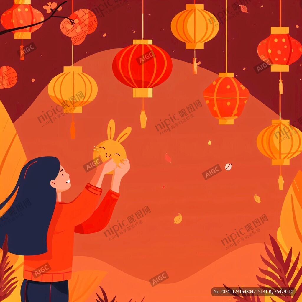 花灯节插画
