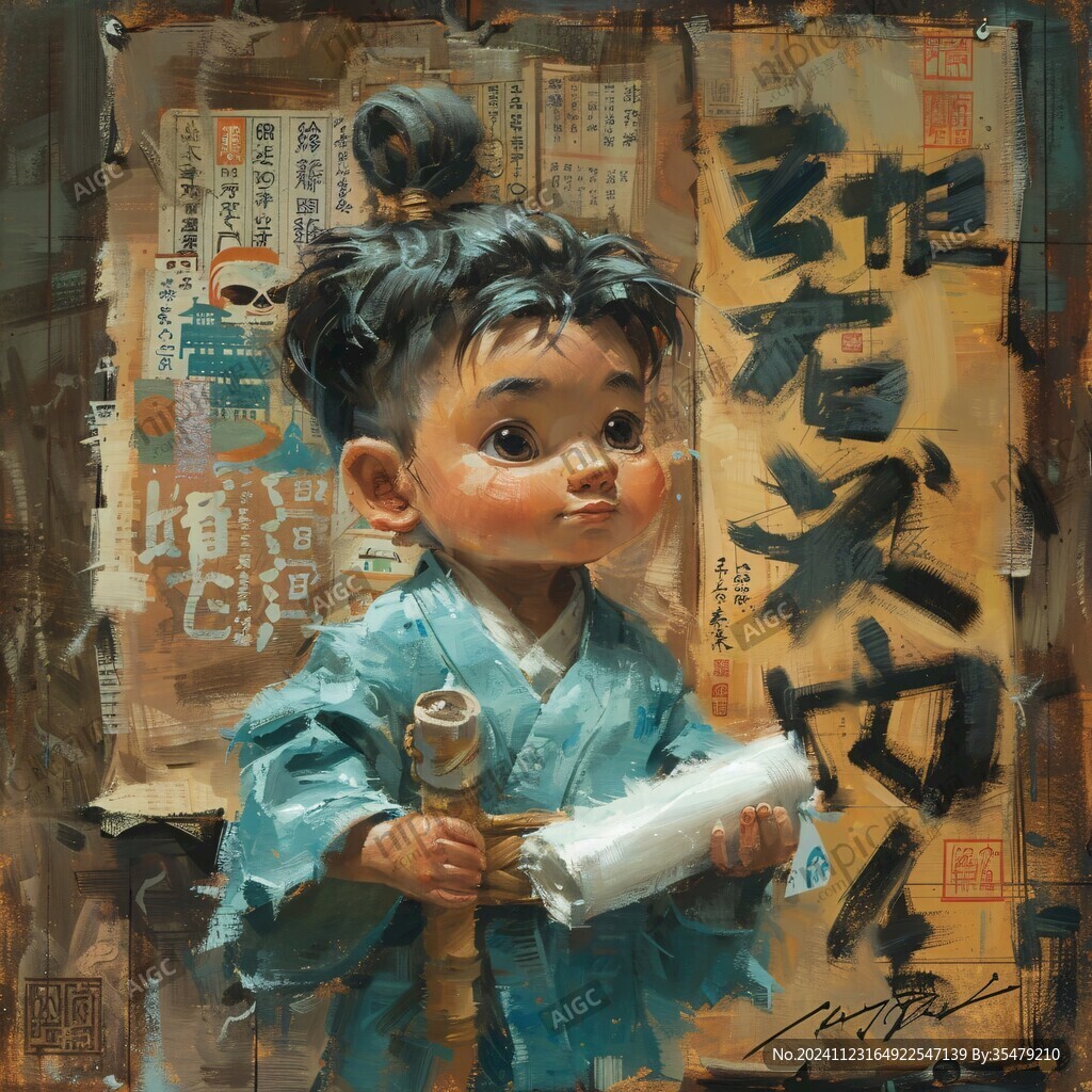 q版书童