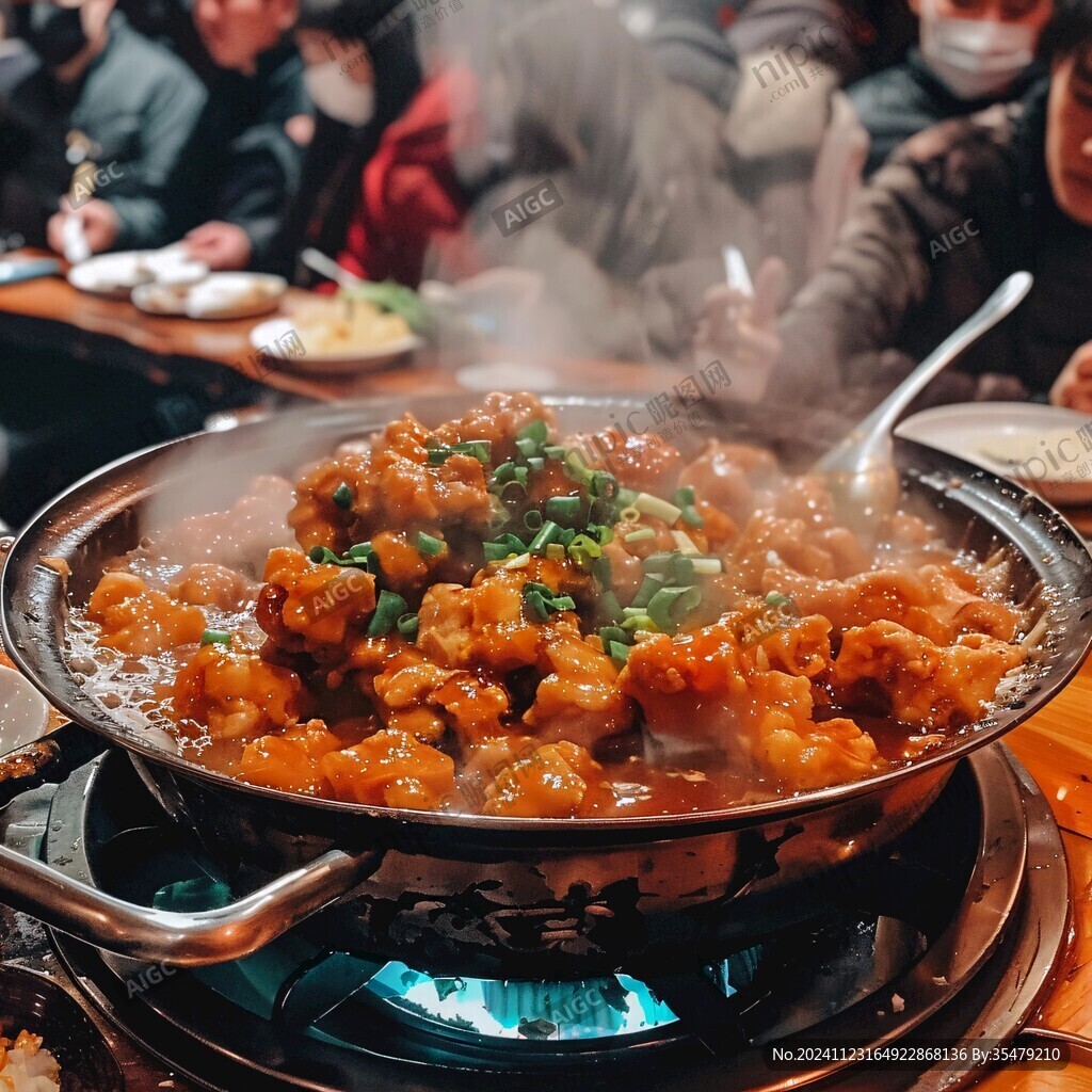 豆汤肥肠农家氛围感