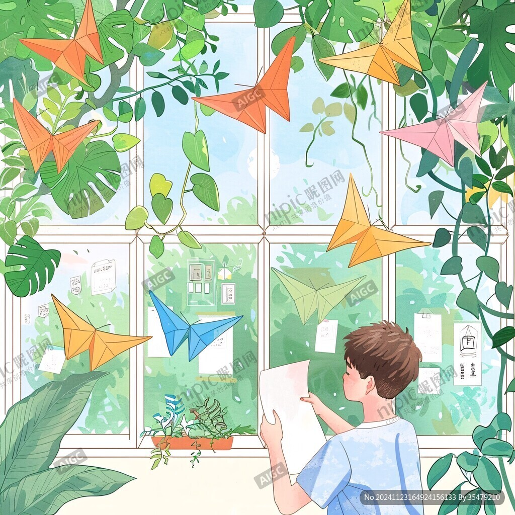 阅读插画插图