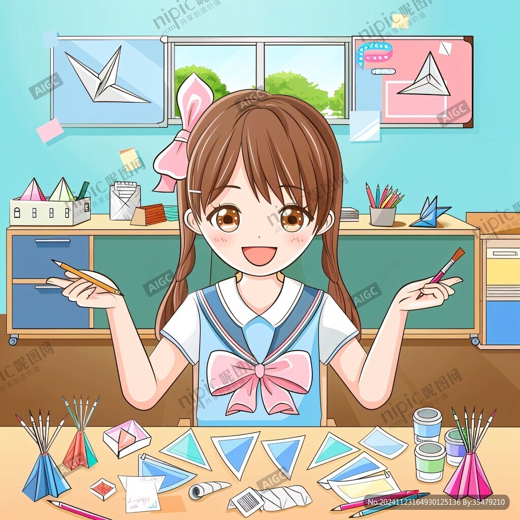 文具包装卡通女孩