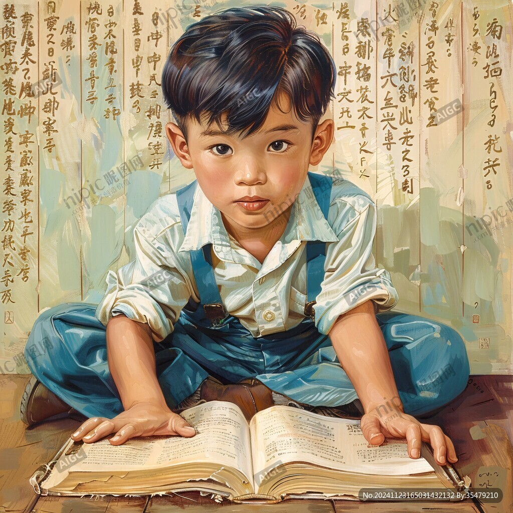 古代孩童读书