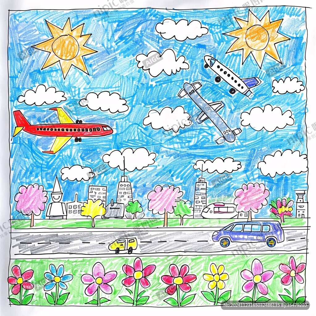 旅游儿童画
