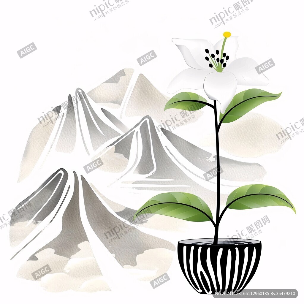 新中式线条山