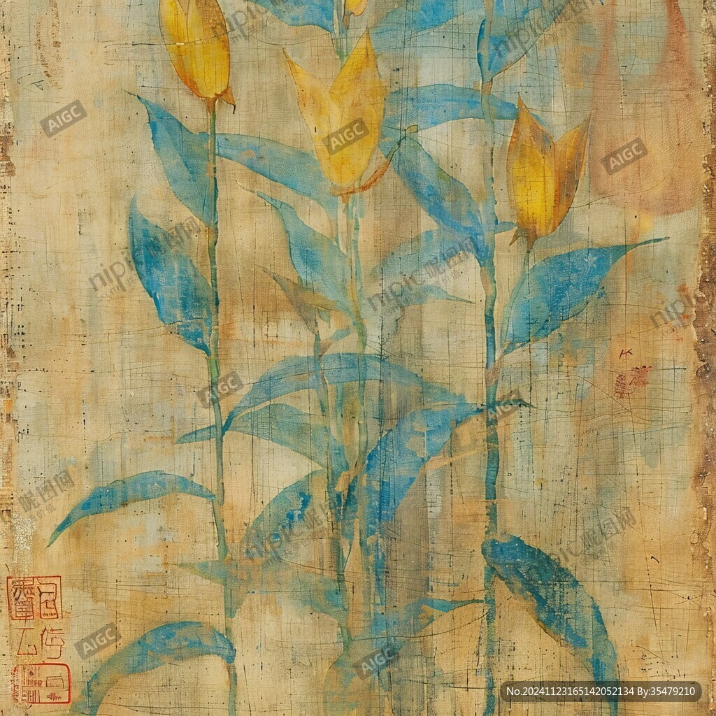 岩彩昙花