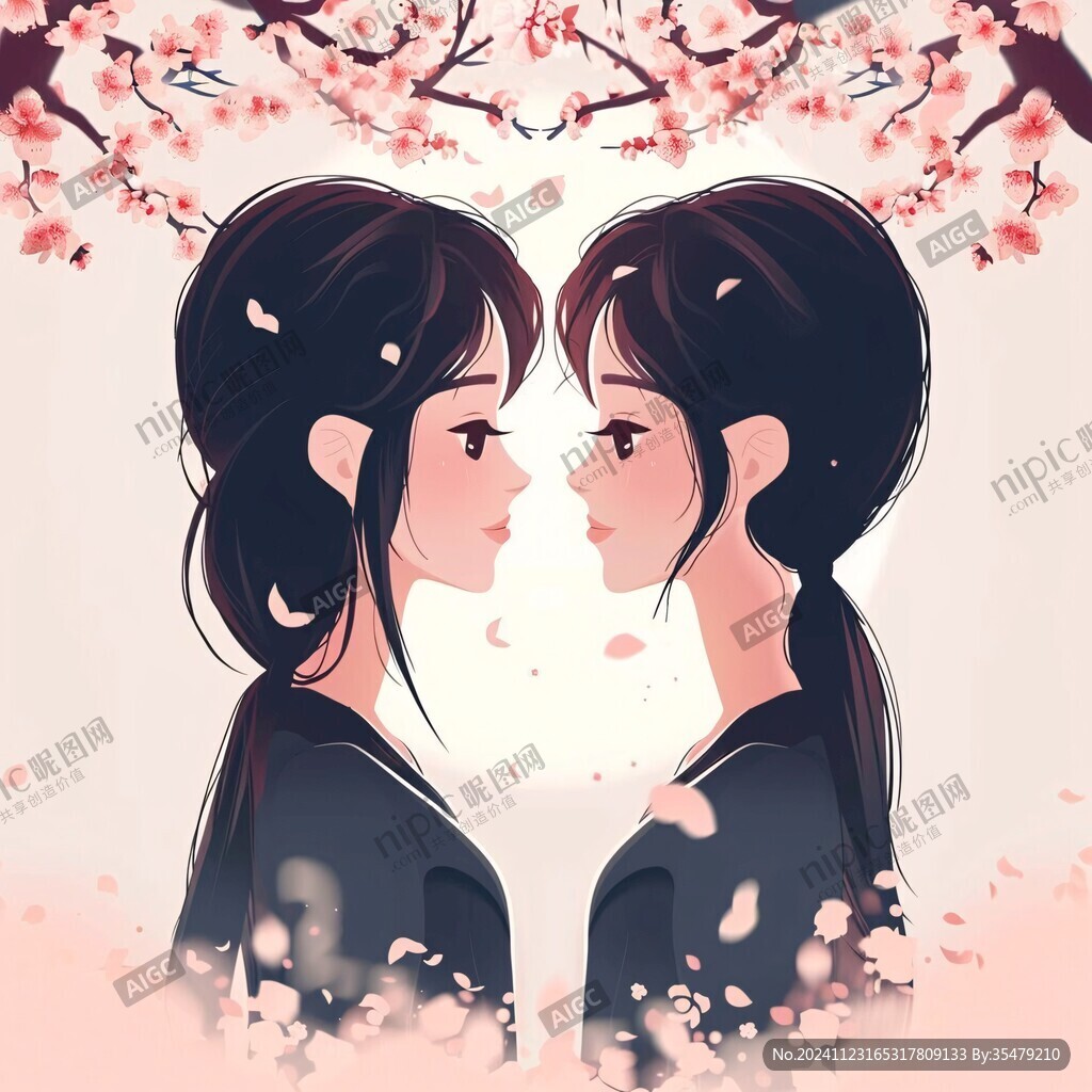 闺蜜插画