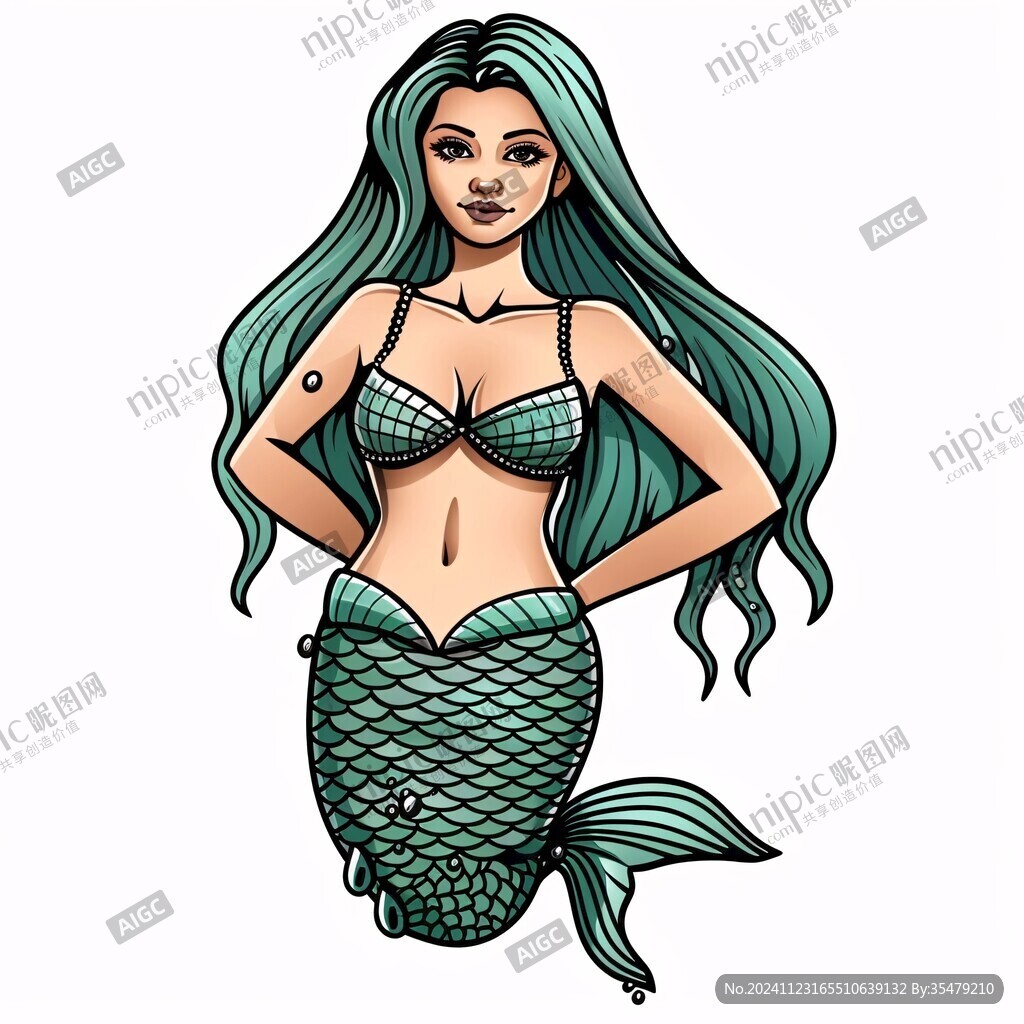 卡通美人鱼女神美女装