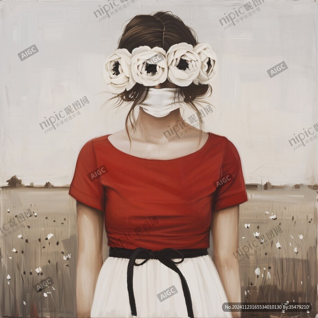 女孩无框画