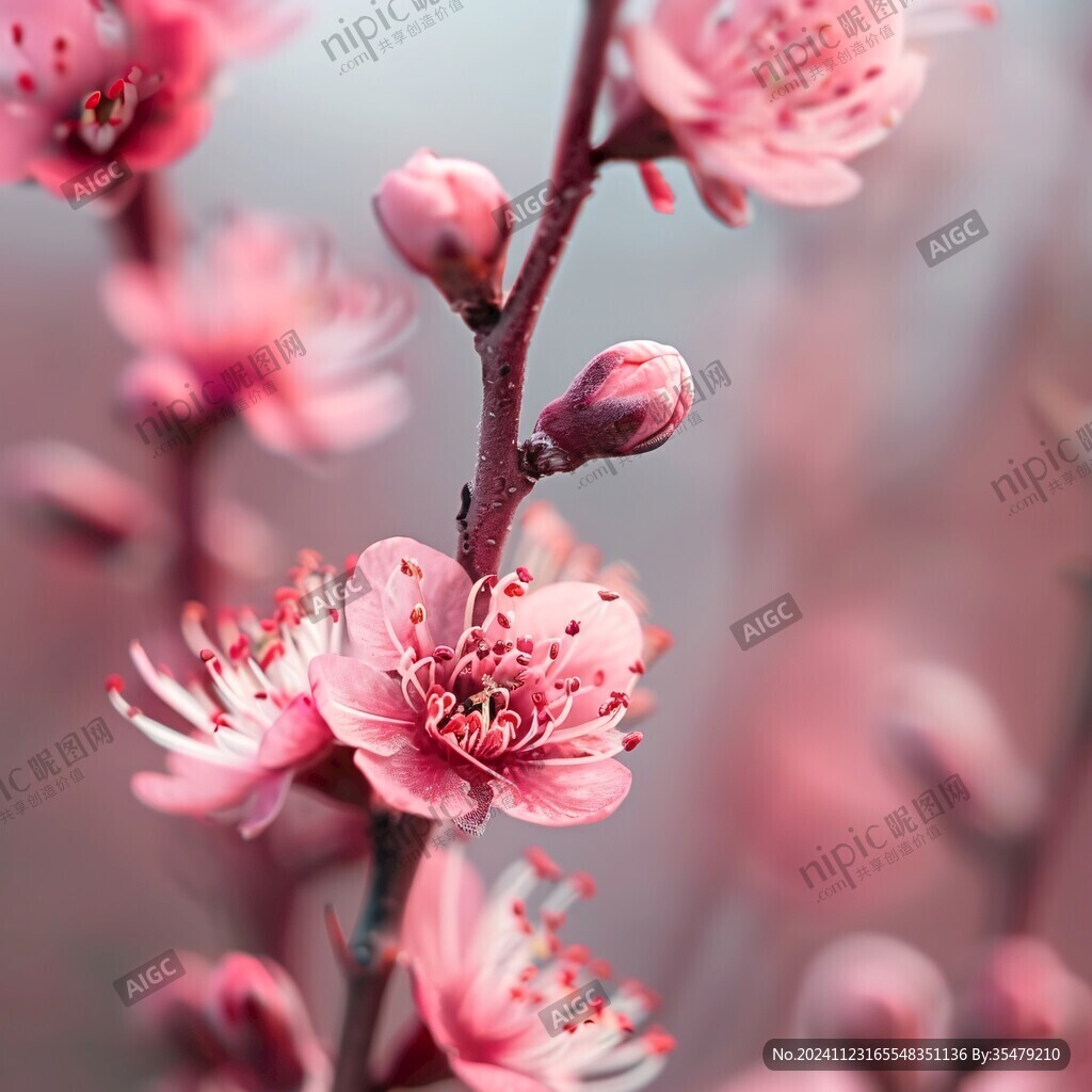 花卉特写桃之夭夭
