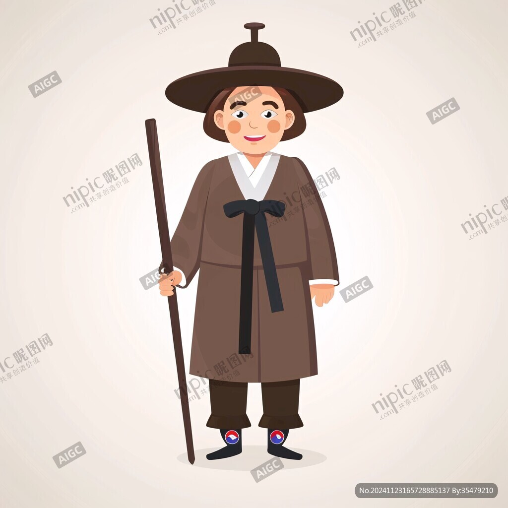 卡通朝鲜族男