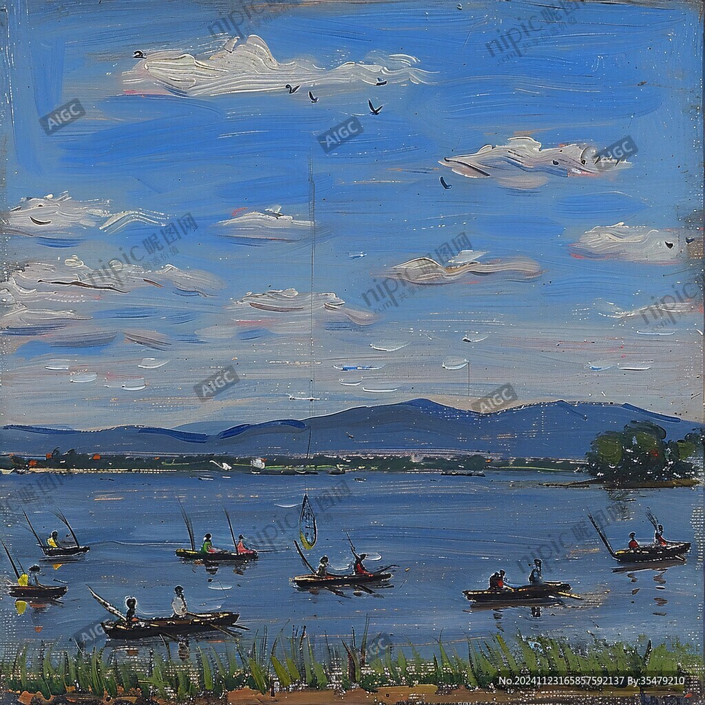渔筏画