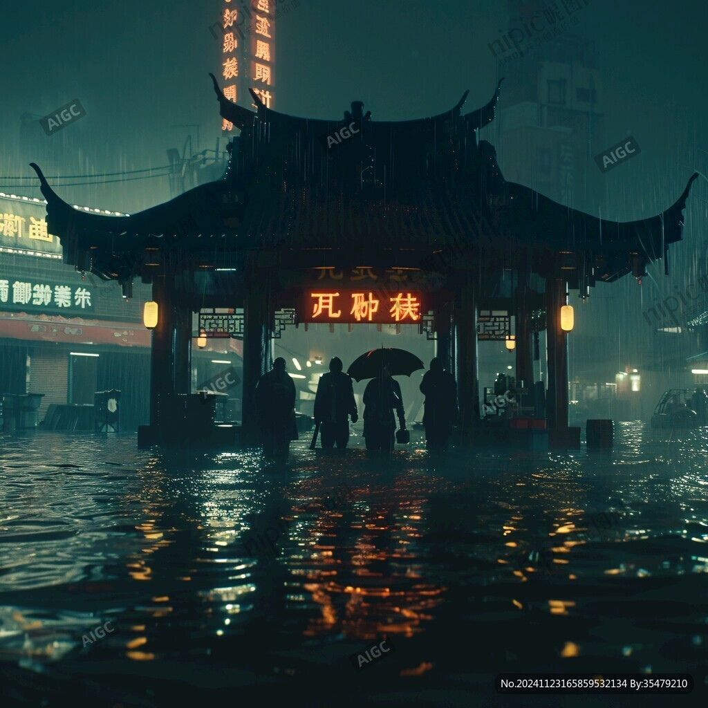 新街口雨夜