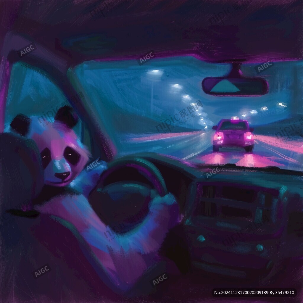 熊猫与汽车