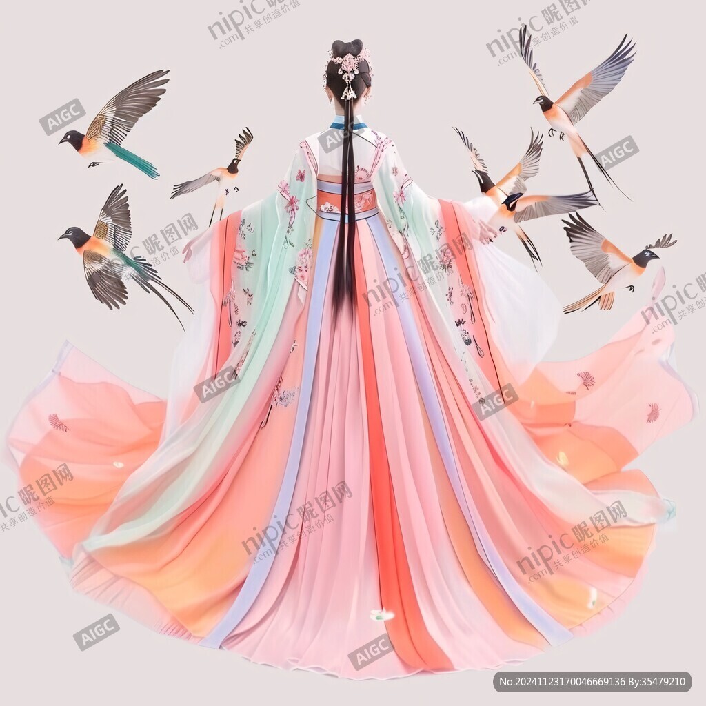 汉服女性插画