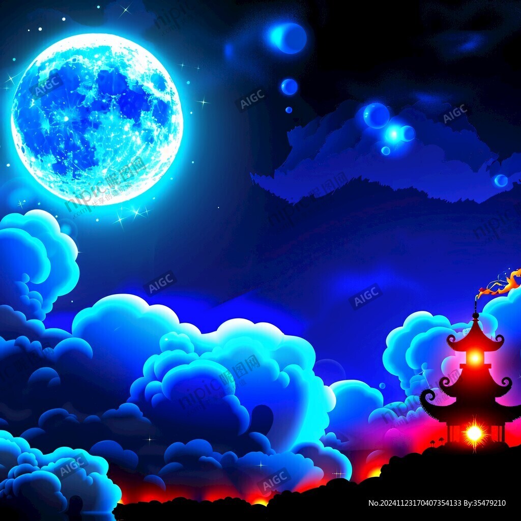 梦幻中秋节场景