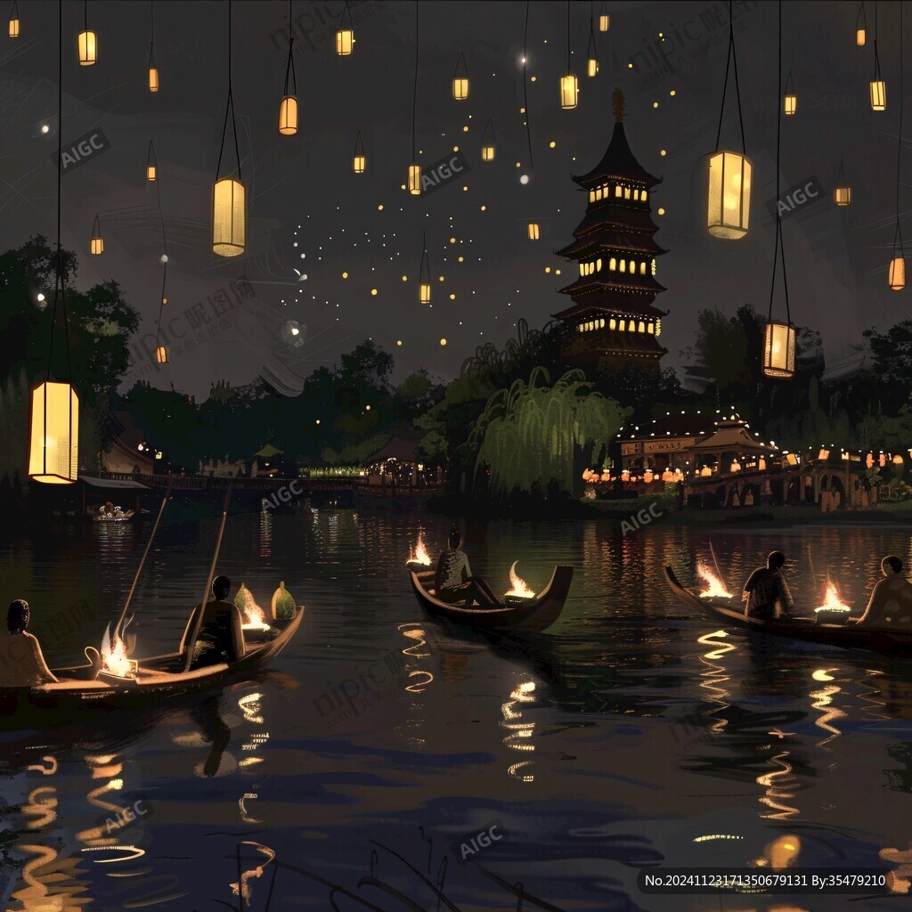 广济桥插画