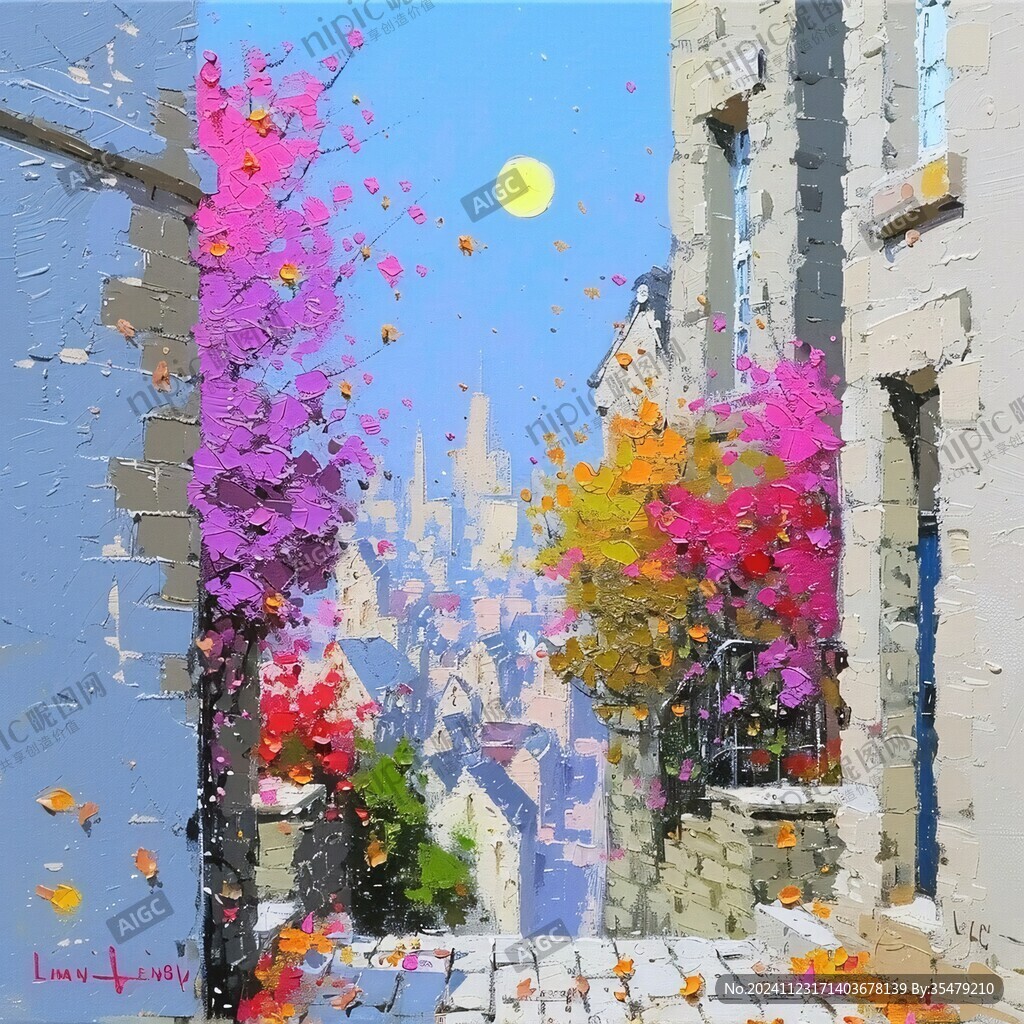 建筑晶格画