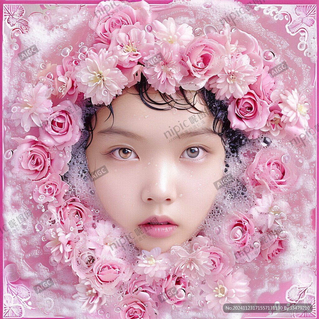 粉色的少女