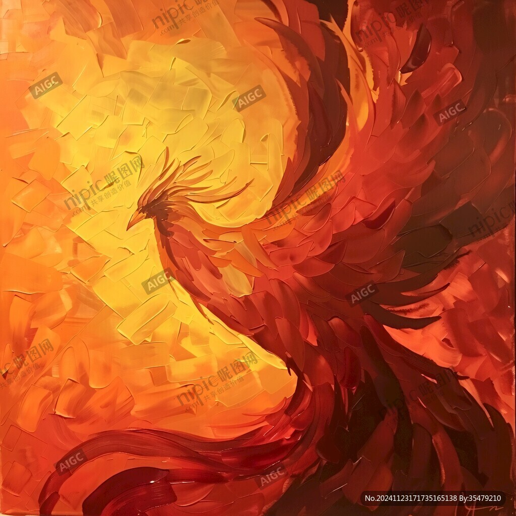火凤凰插画