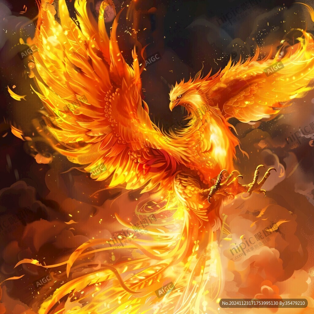 火凤凰插画